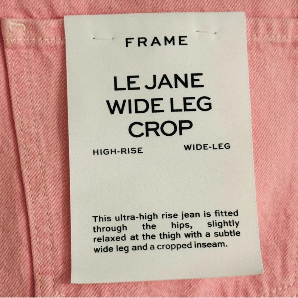 NWT FRAME JEANS 
Le Jane Wide Leg Crop High Rise | 29 - Picture 7 of 9